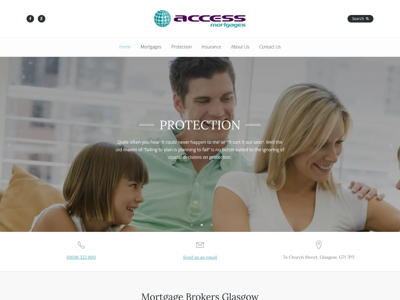 Access Mortgages Glasgow website preview