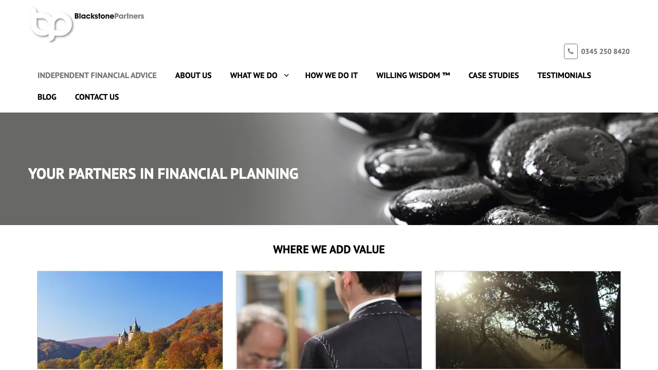 Blackstone Partners website preview