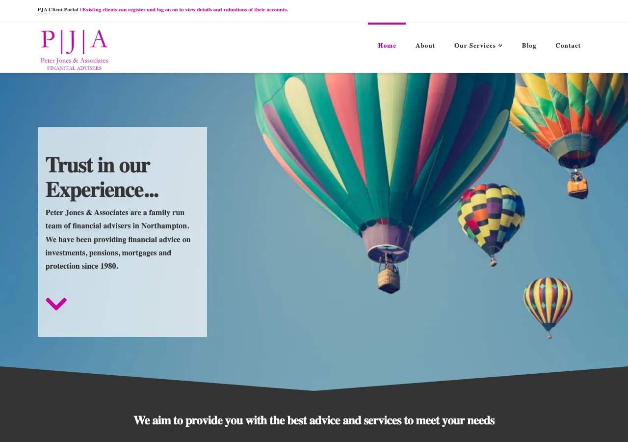 Financial Advisers in Northampton website preview