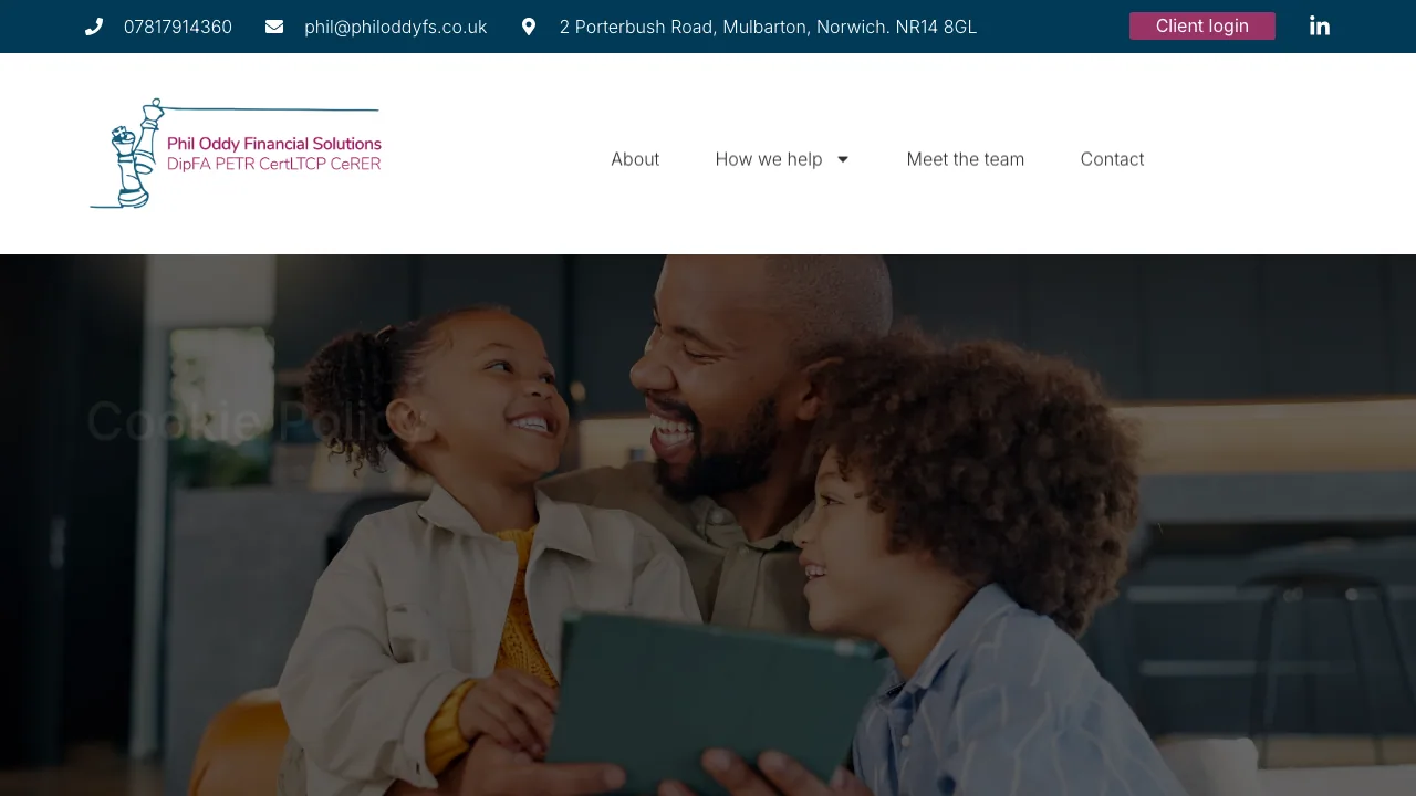 Phil Oddy Financial Solutions website preview