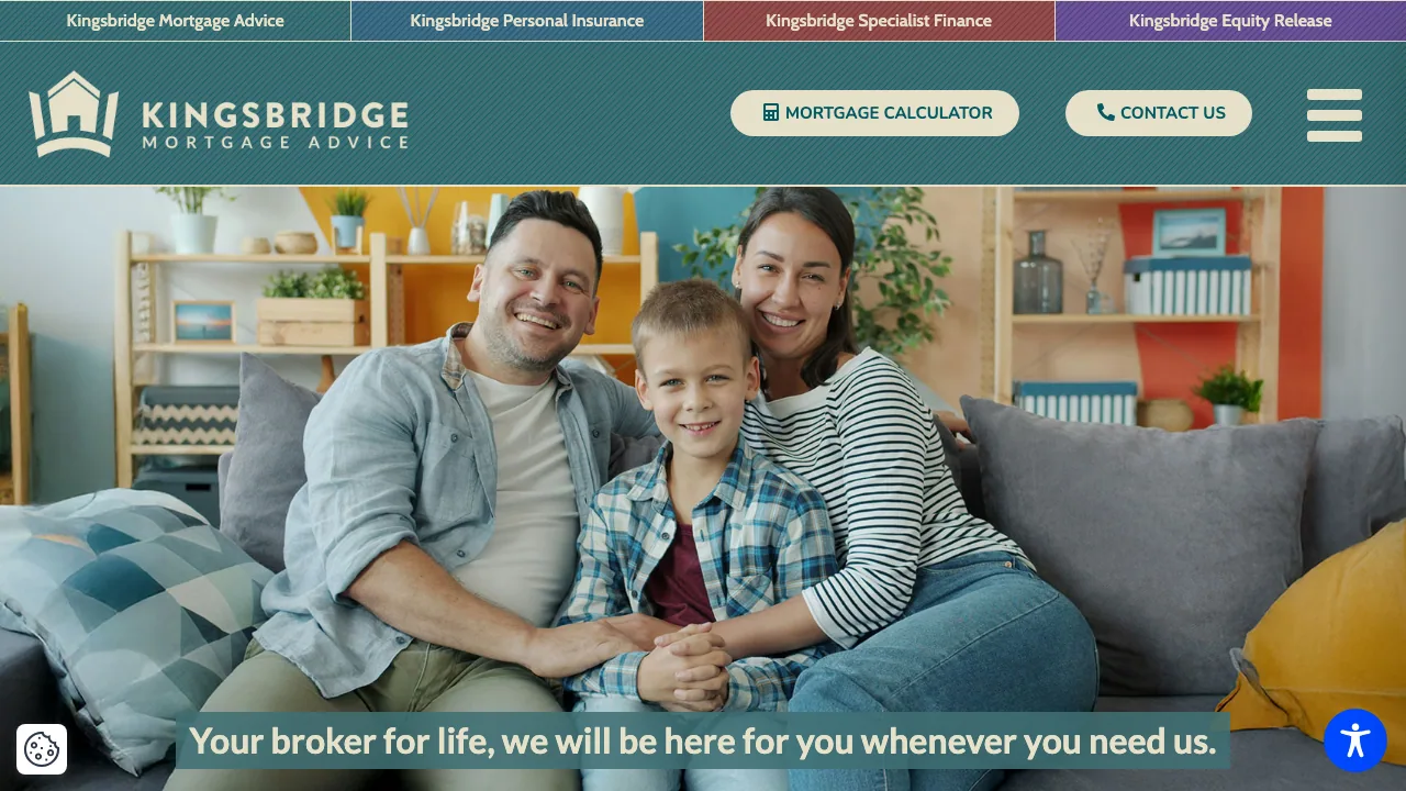 Kingsbridge Mortgage Advice Limited website preview