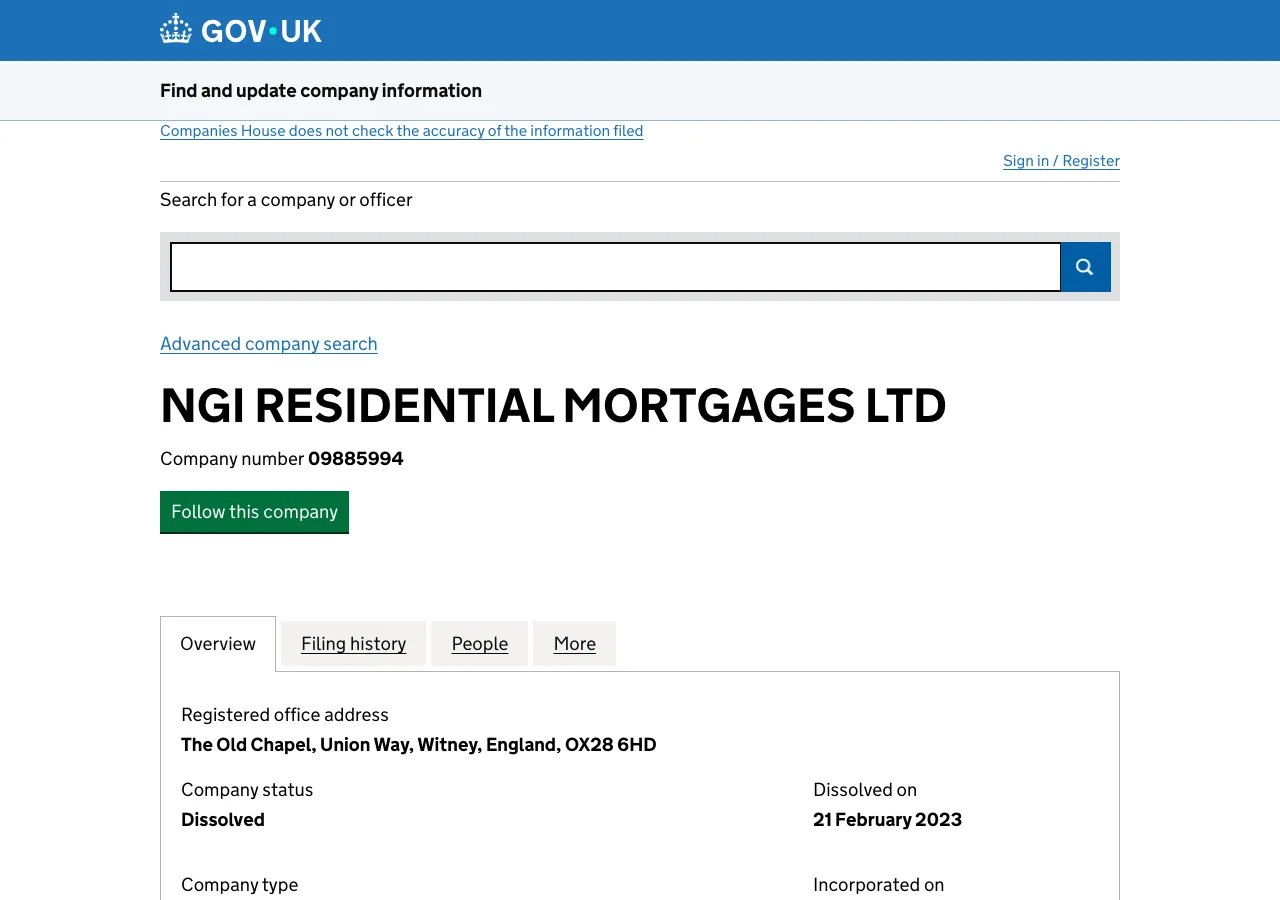 NGI Residential Mortgages Ltd website preview