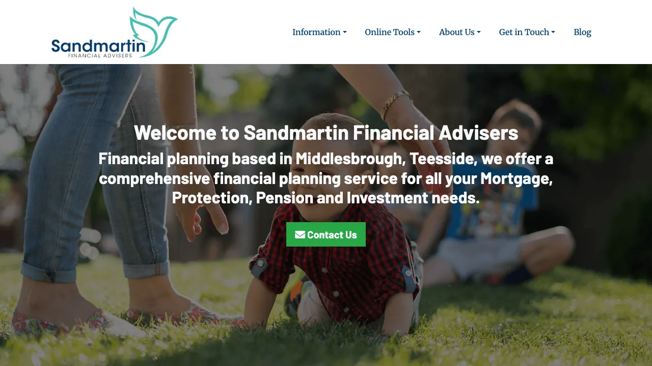 Sandmartin Financial Advisors website preview