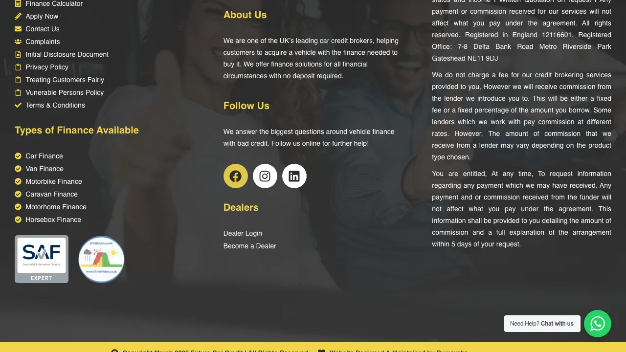 Caravan Finance website preview