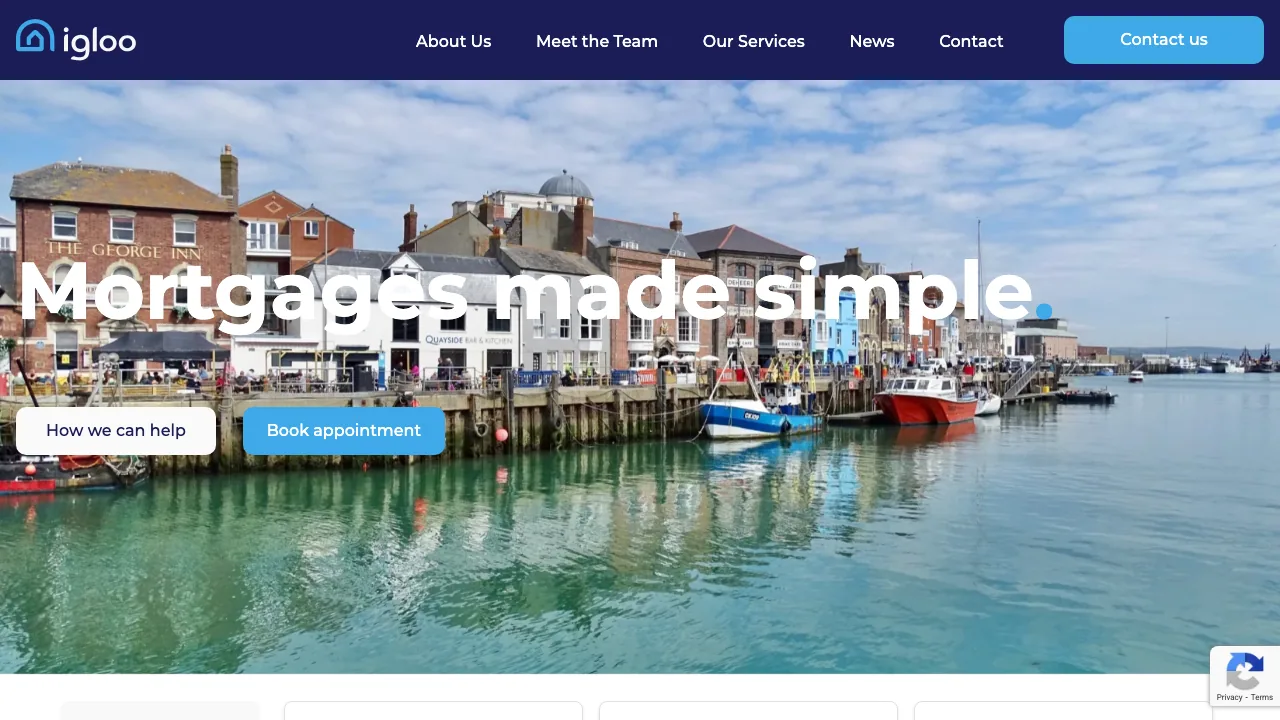 Igloo Mortgage Dorchester website preview