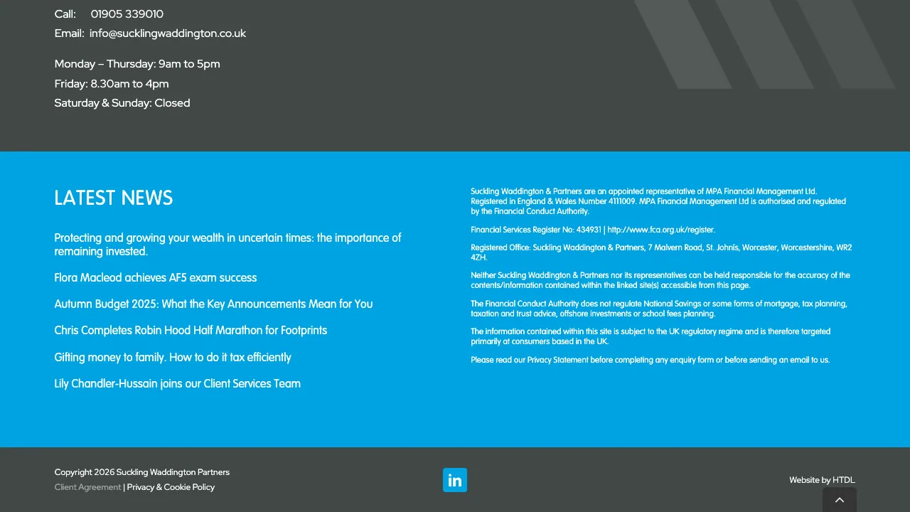 Suckling Waddington & Partners website preview