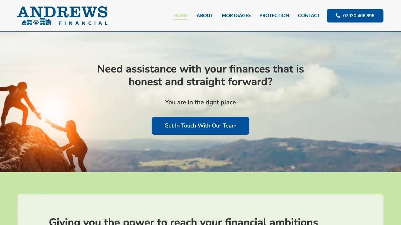 Andrews Financial Ltd website preview