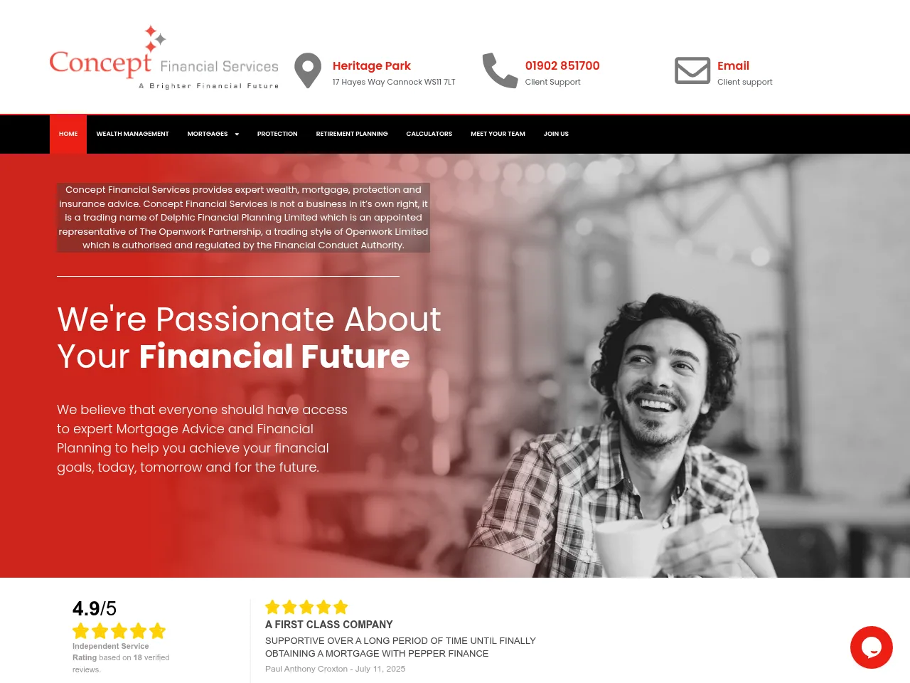 Concept Financial Services website preview