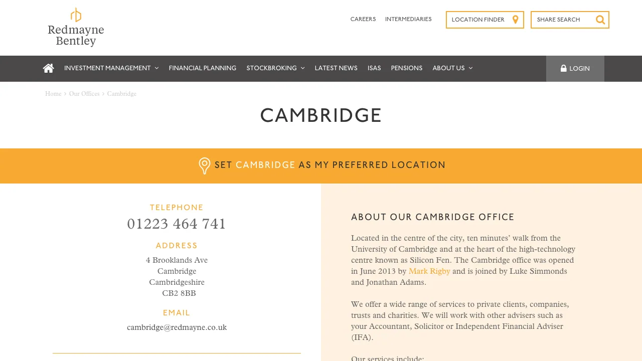 Redmayne Bentley website preview