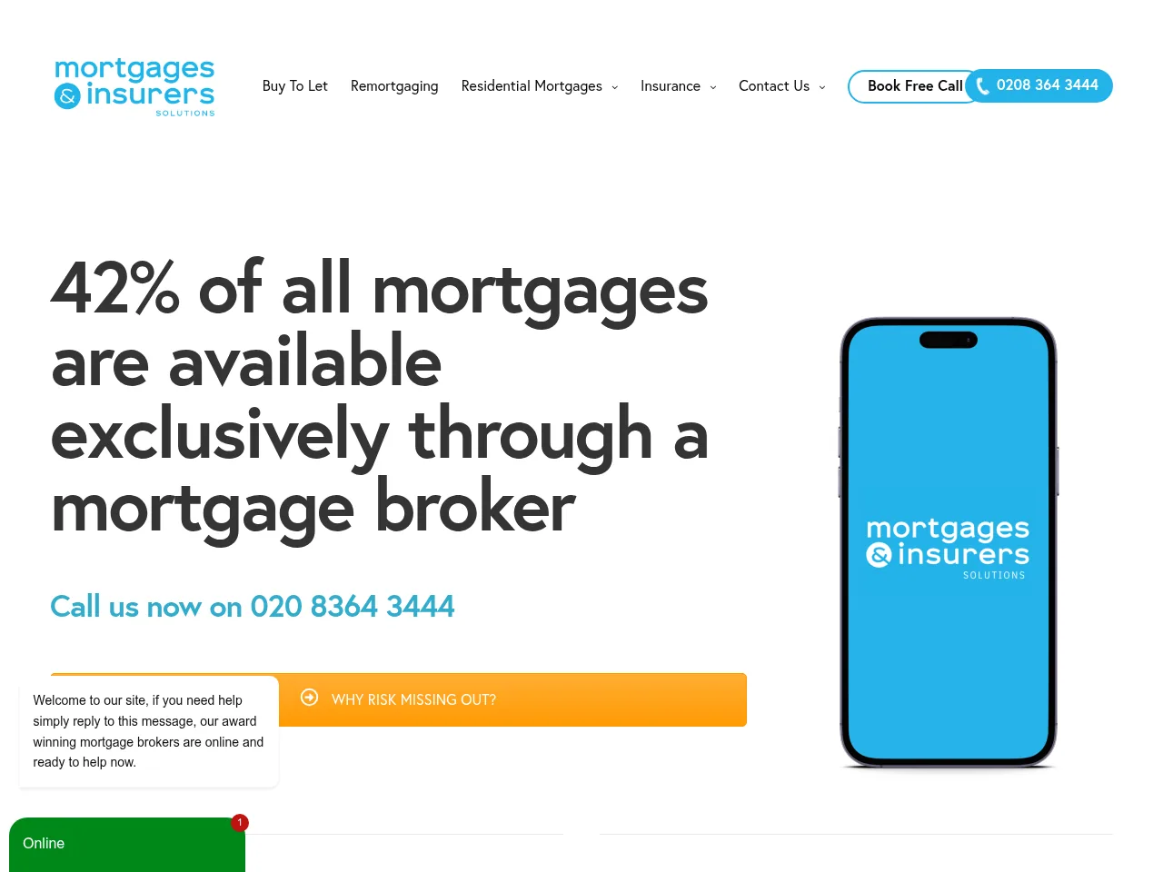 Mortgages & Insurers Solutions website preview