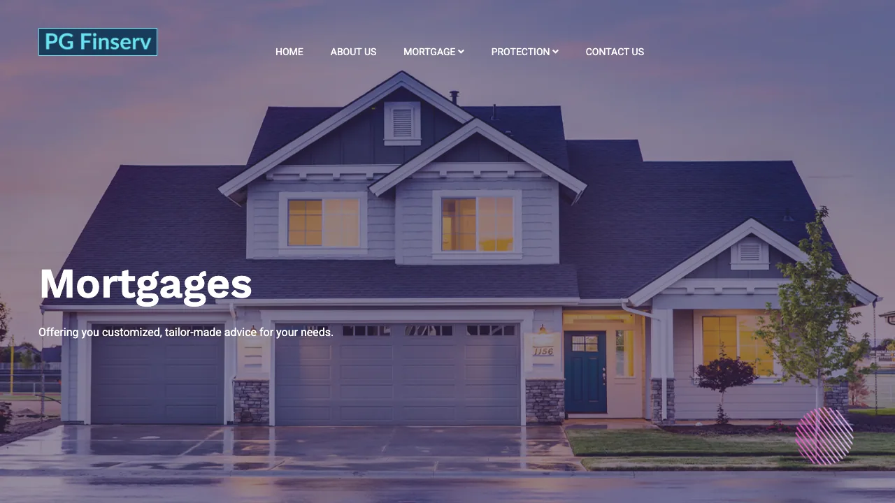 PG Finserv website preview