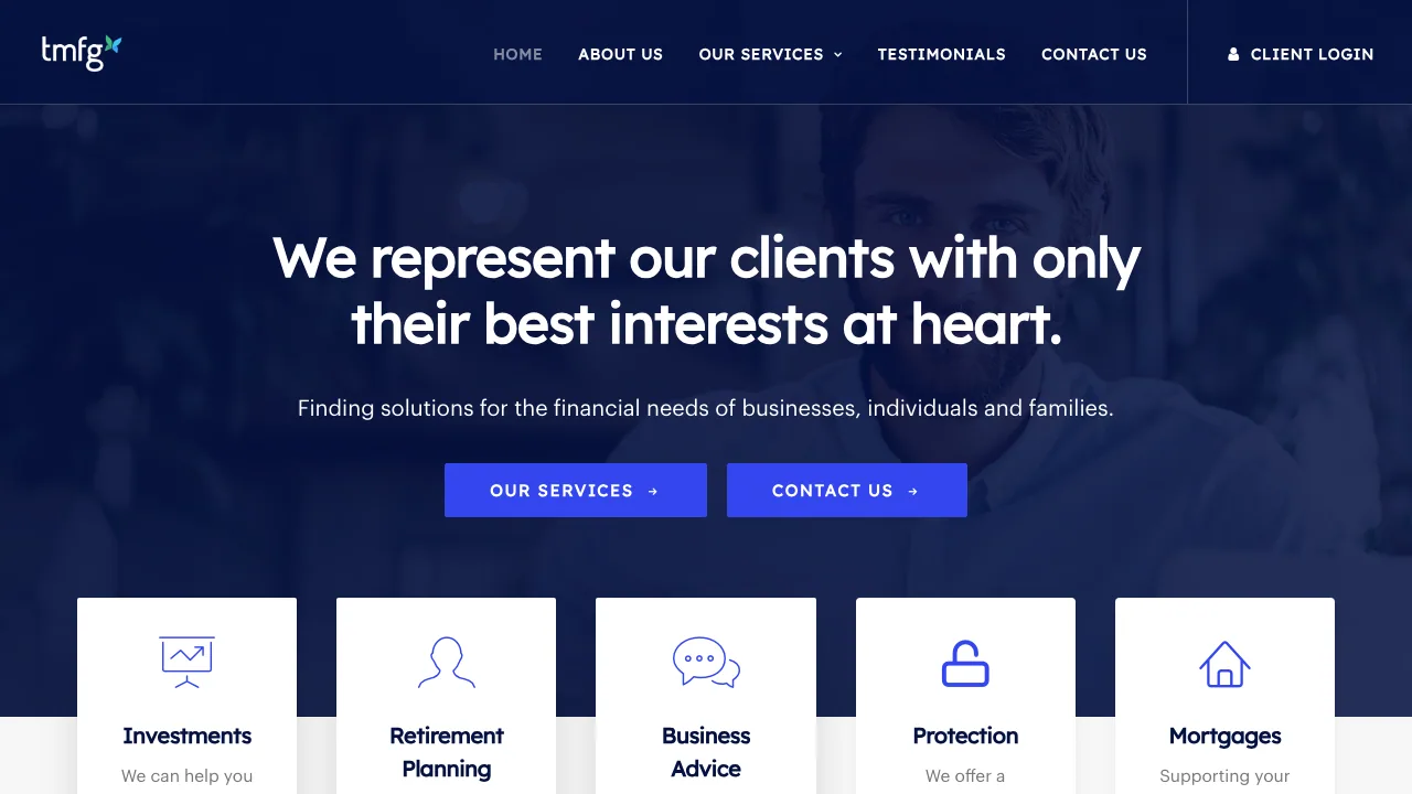 The McKnight Financial Group website preview