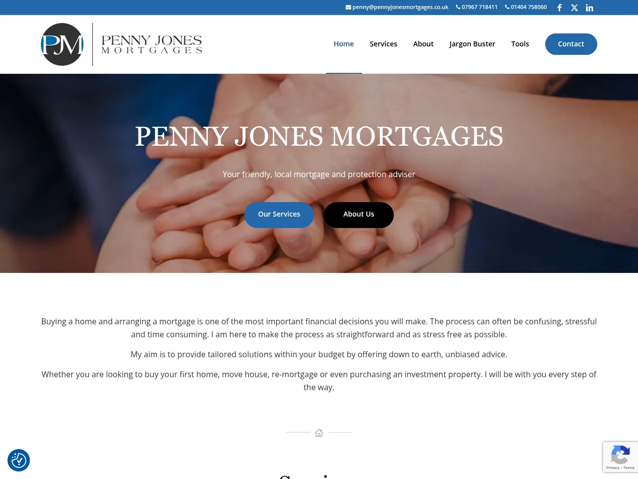 Penny Jones Mortgages website preview