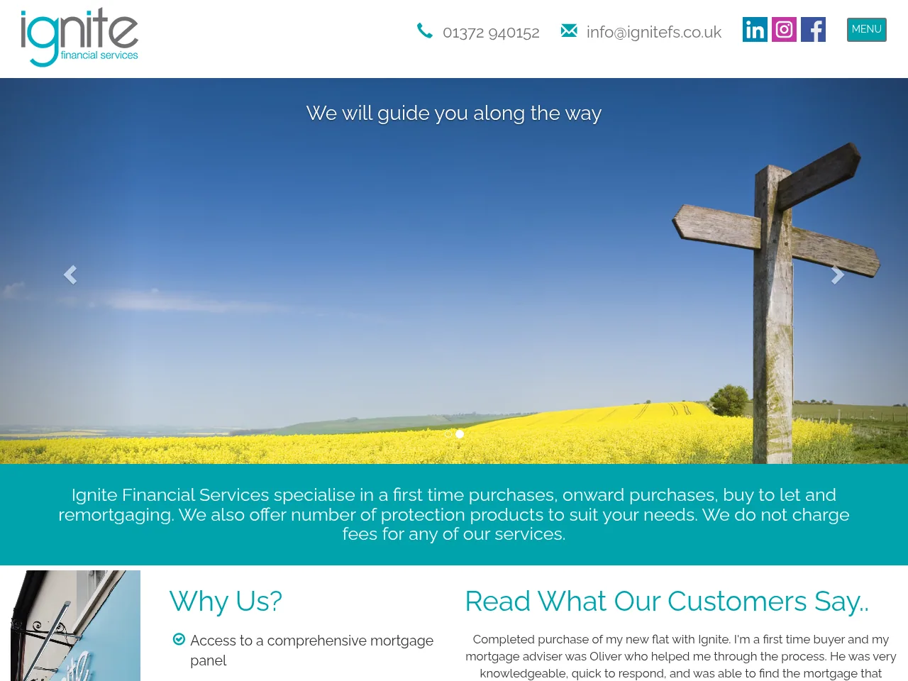 Ignite Financial Services website preview