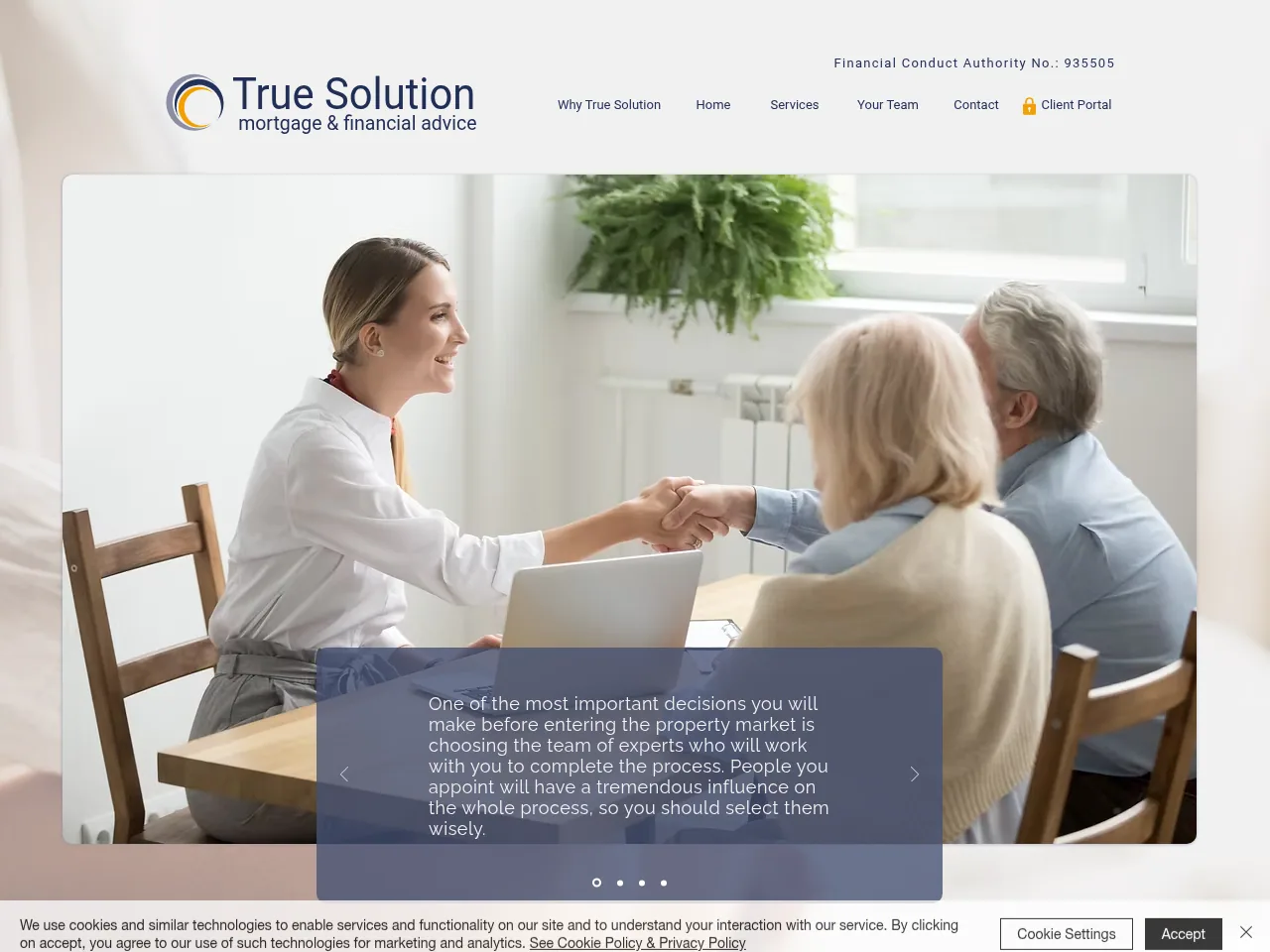 True Solution mortgage & financial advice website preview
