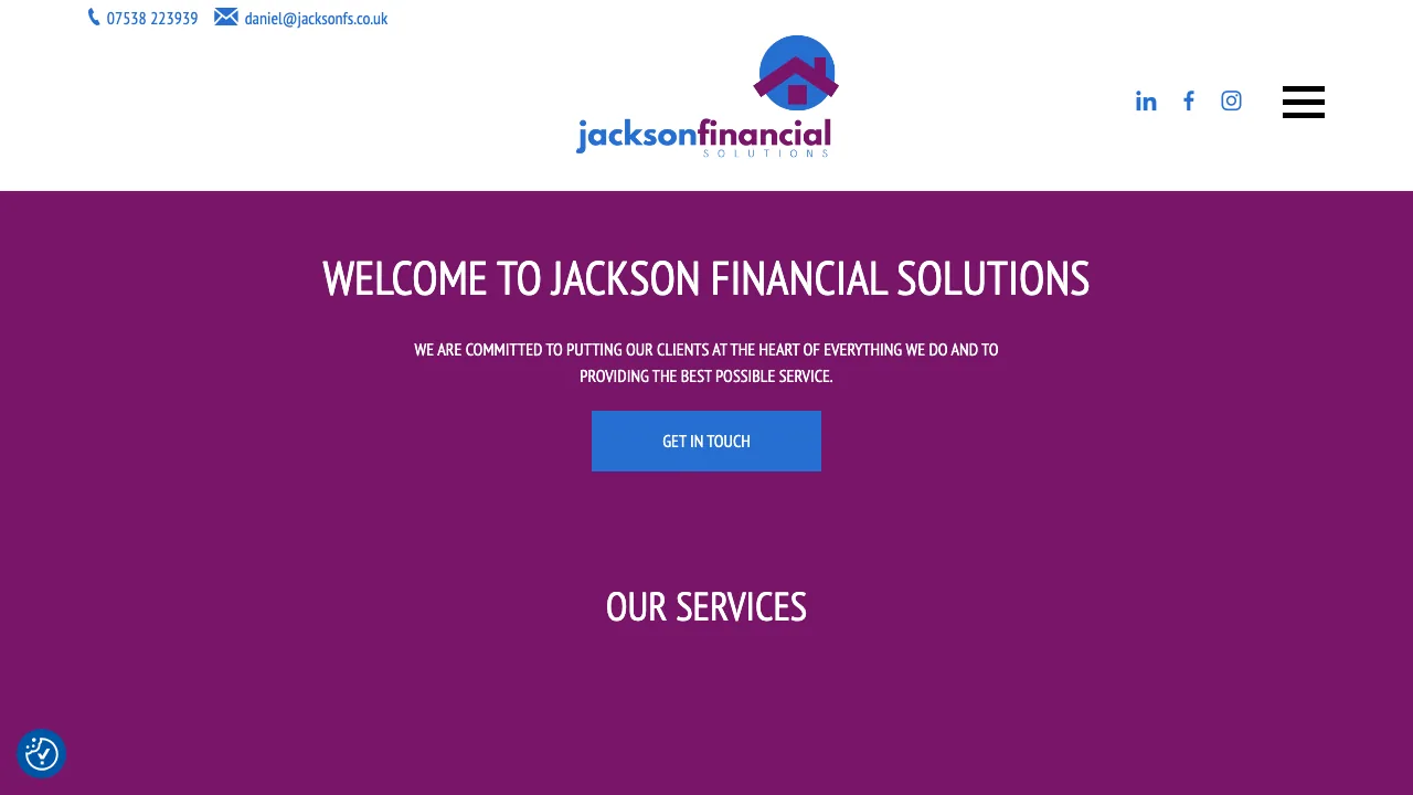 Jackson Financial Solutions website preview