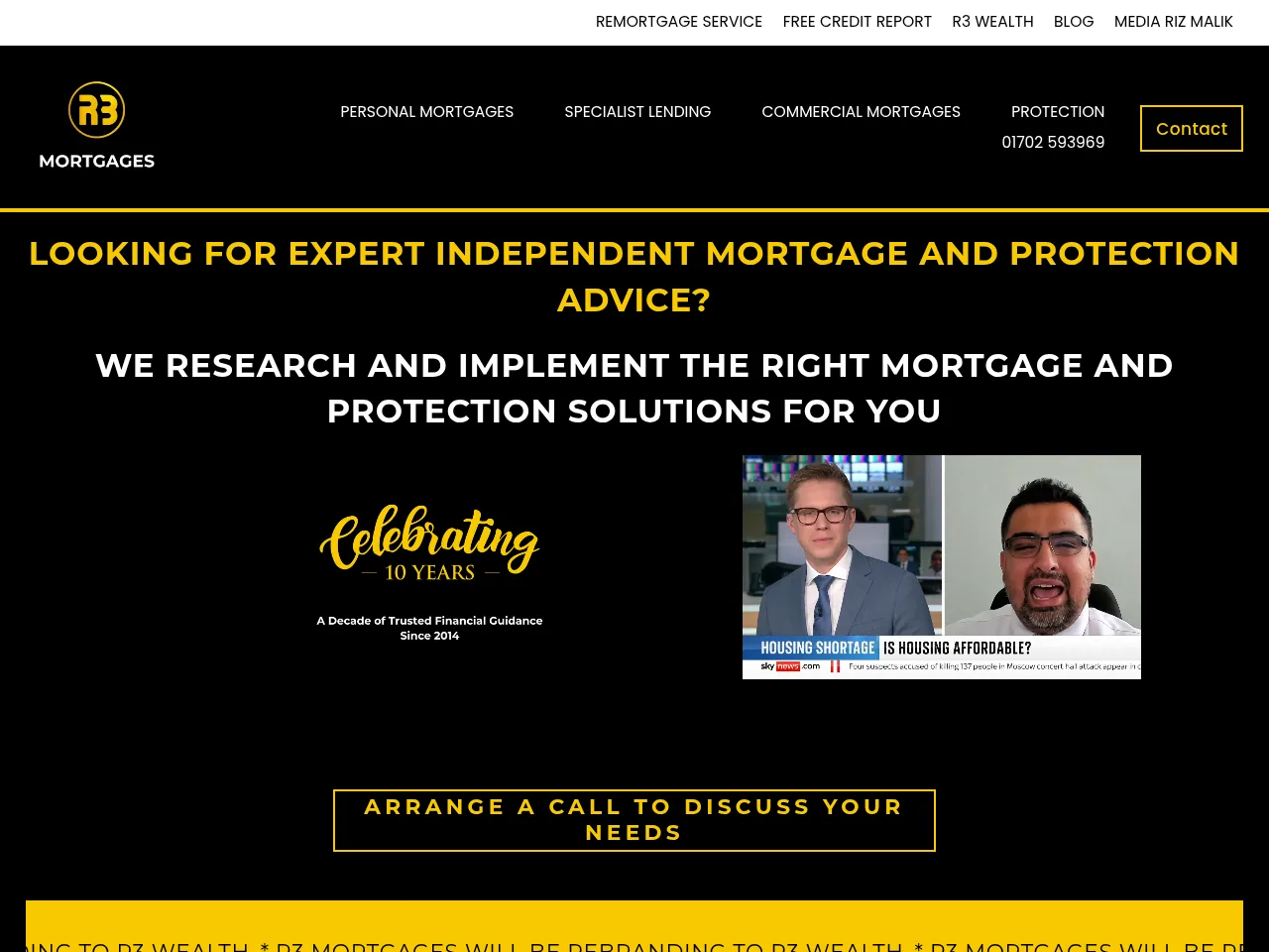 R3 Mortgages website preview