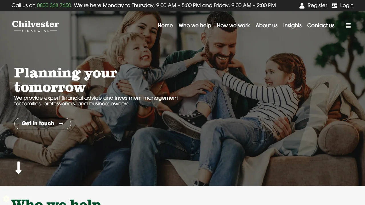Chilvester Financial website preview