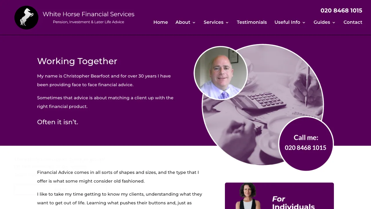White Horse Financial Services website preview
