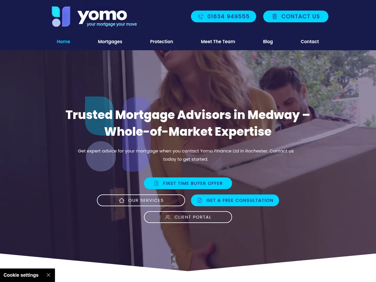 Yomo Finance website preview