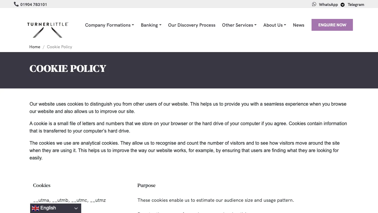Turner Little Ltd website preview