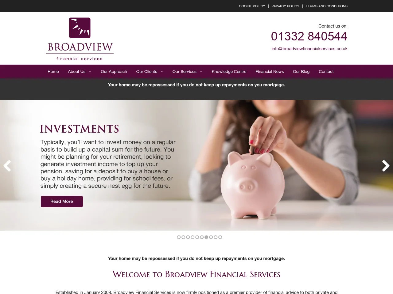 Broadview Financial Services website preview