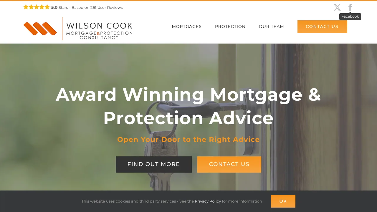 WILSON COOK MORTGAGE AND PROTECTION website preview