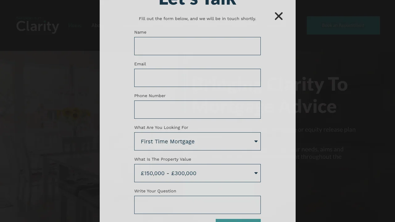 Mortgages with Clarity website preview