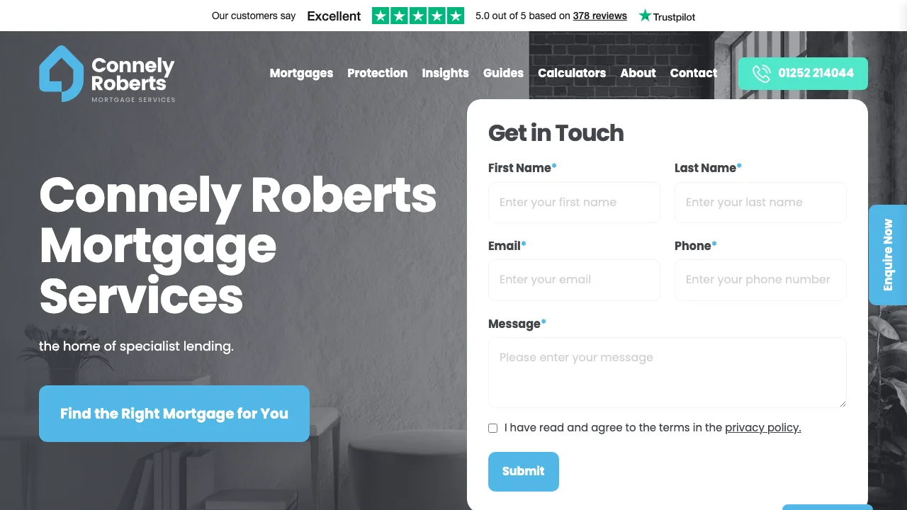 Connely Roberts Mortgage Services website preview