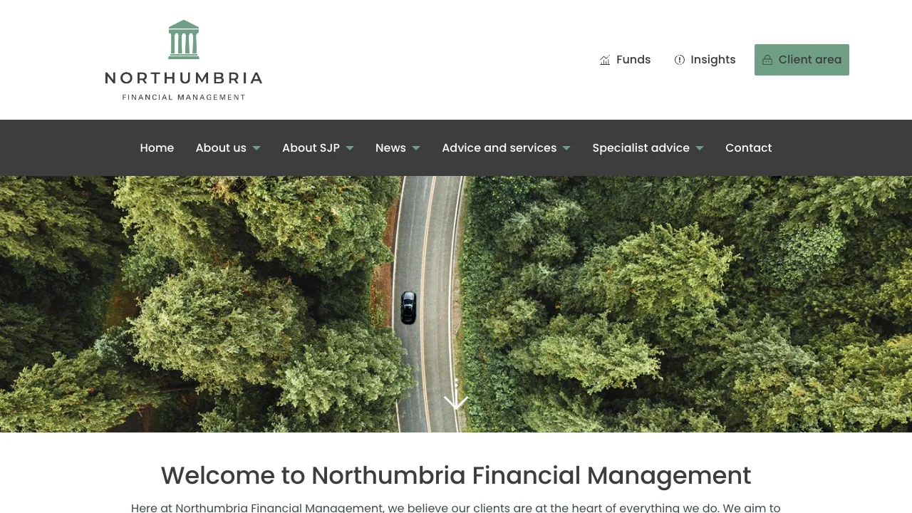 Northumbria Financial Management website preview