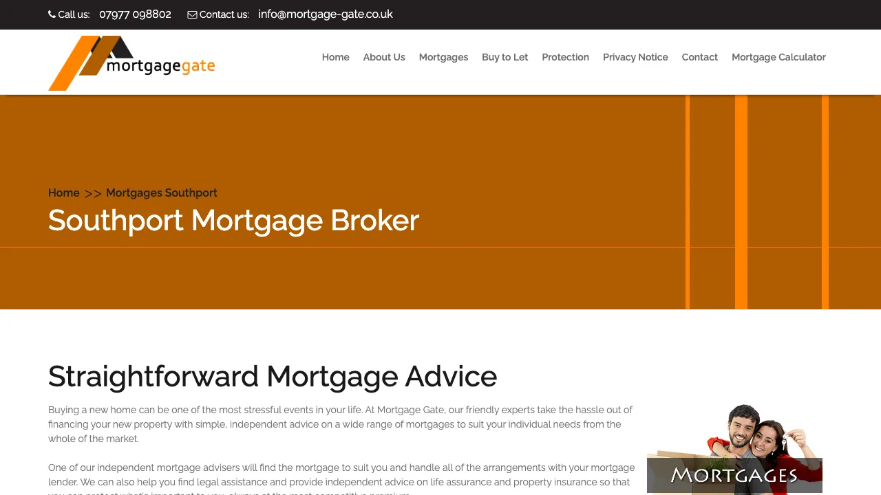 Mortgage Gate Financial Services Ltd website preview