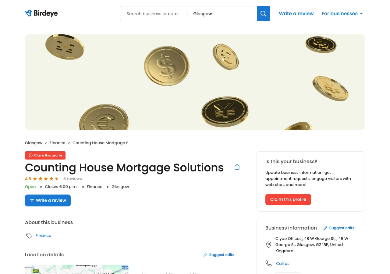 Counting House Mortgage Solutions website preview