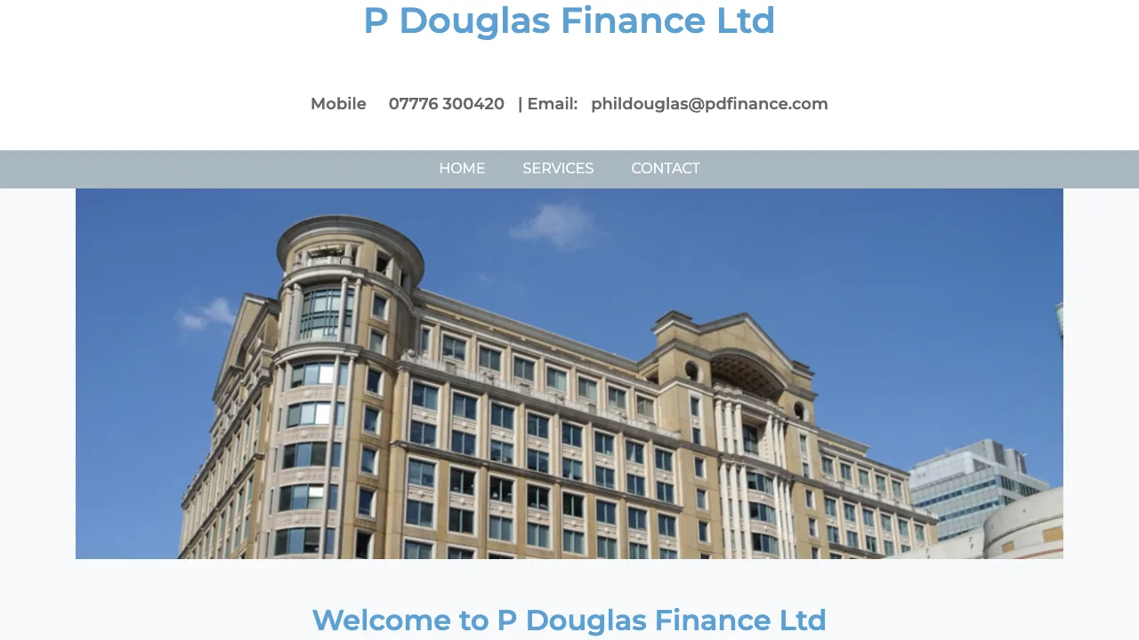P Douglas Finance Ltd website preview