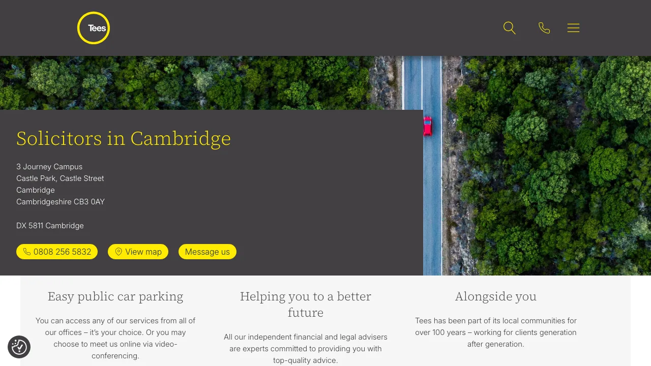 Tees Law website preview