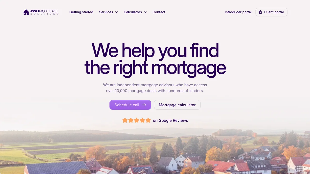 Asset Mortgage Solutions website preview