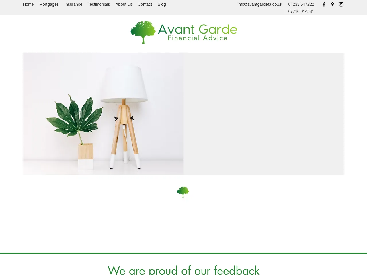 Avant Garde Financial Advice website preview