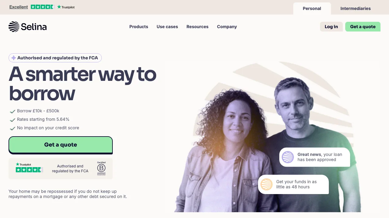 Selina Finance website preview