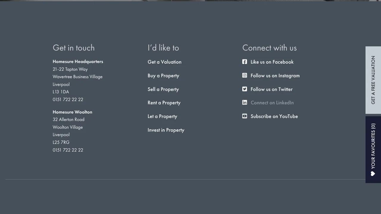 Homesure Woolton website preview