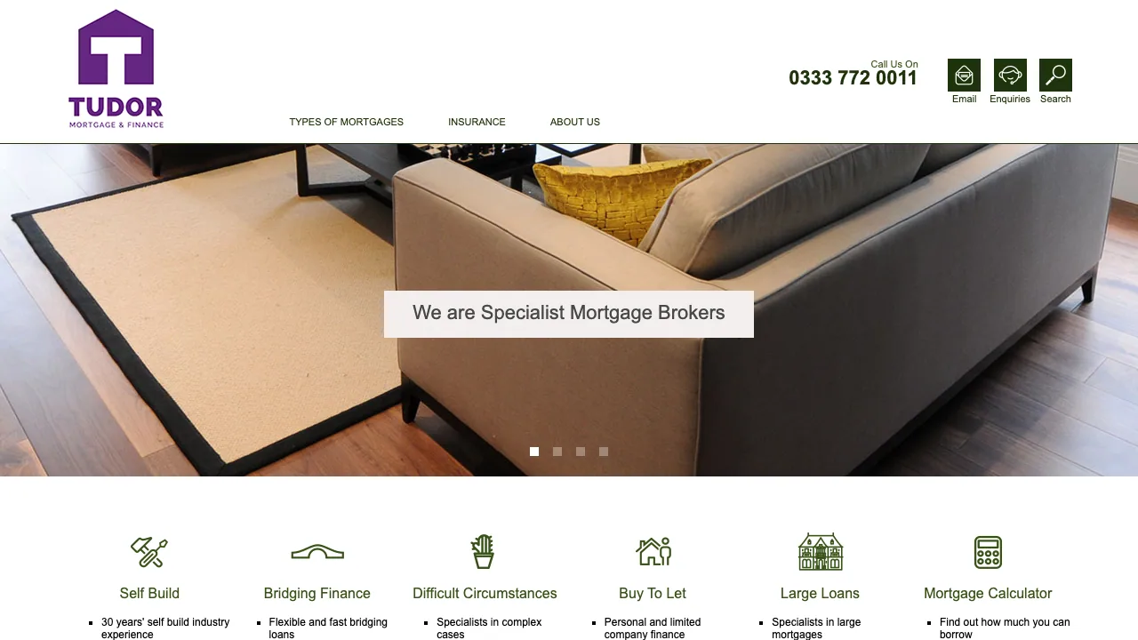 Tudor Mortgage & Finance website preview