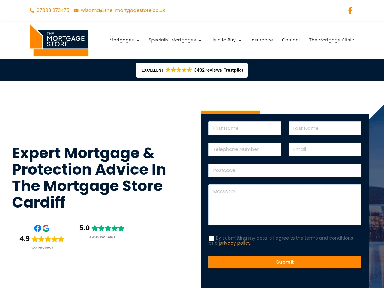 The Mortgage Store Cardiff website preview
