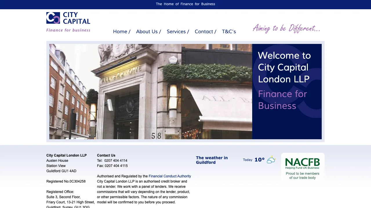 City Capital (London) LLP website preview