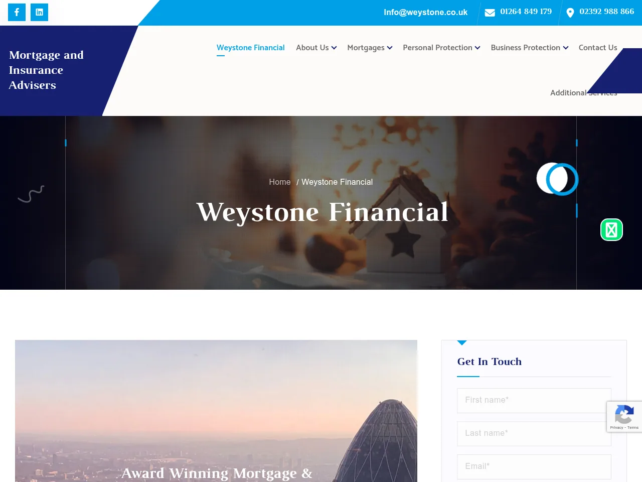 Weystone Financial website preview