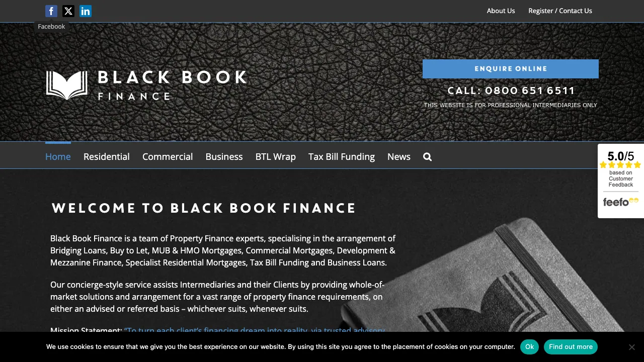Black Book Finance website preview