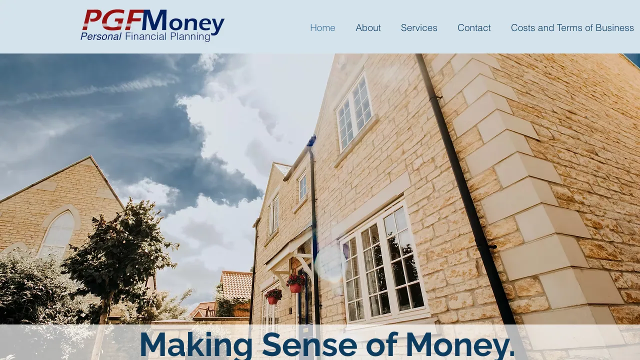 PGFMoney website preview