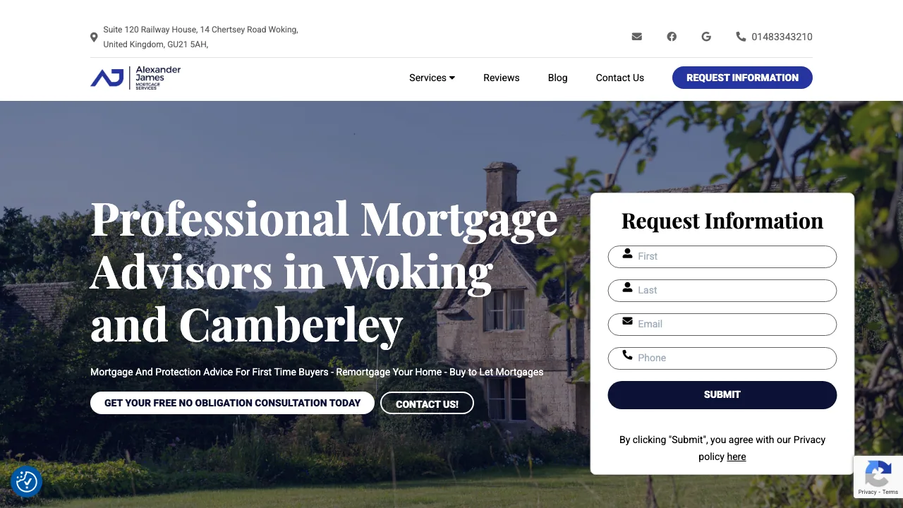 Alexander James Mortgage Services website preview