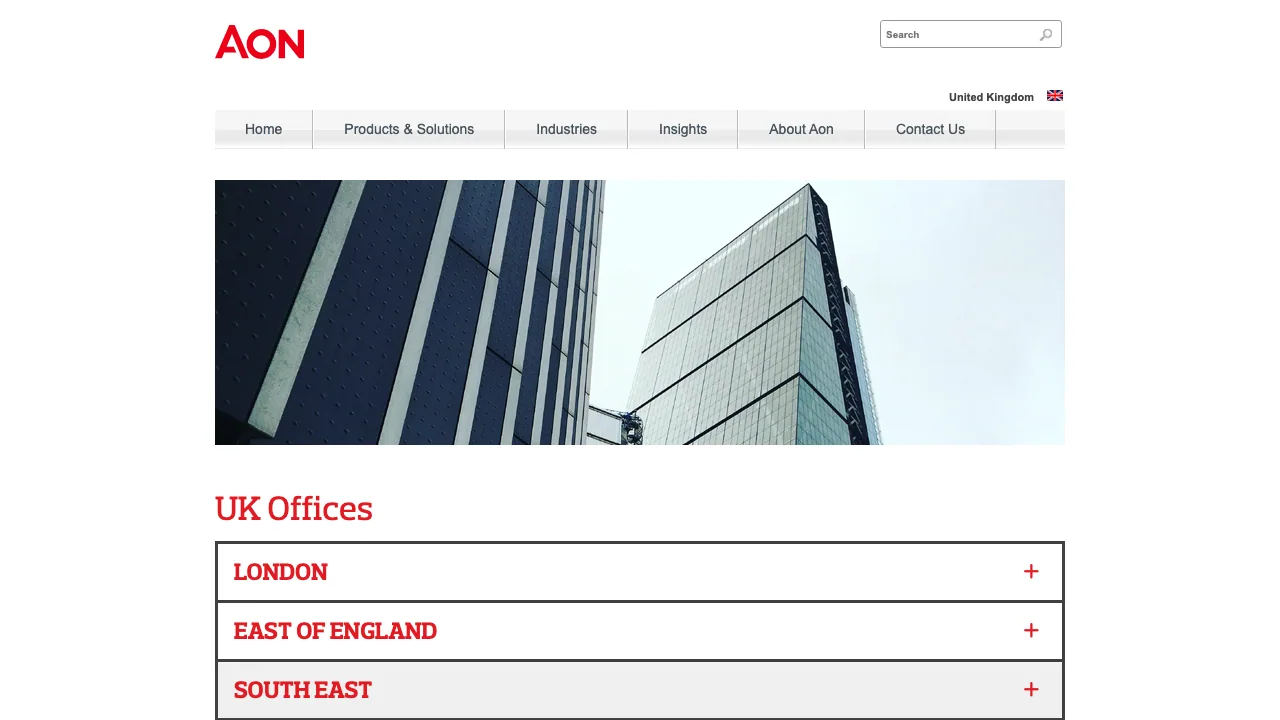 AON UK LTD website preview