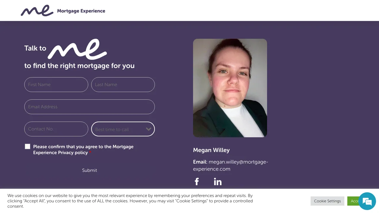 Megan Willey - Mortgage Adviser website preview