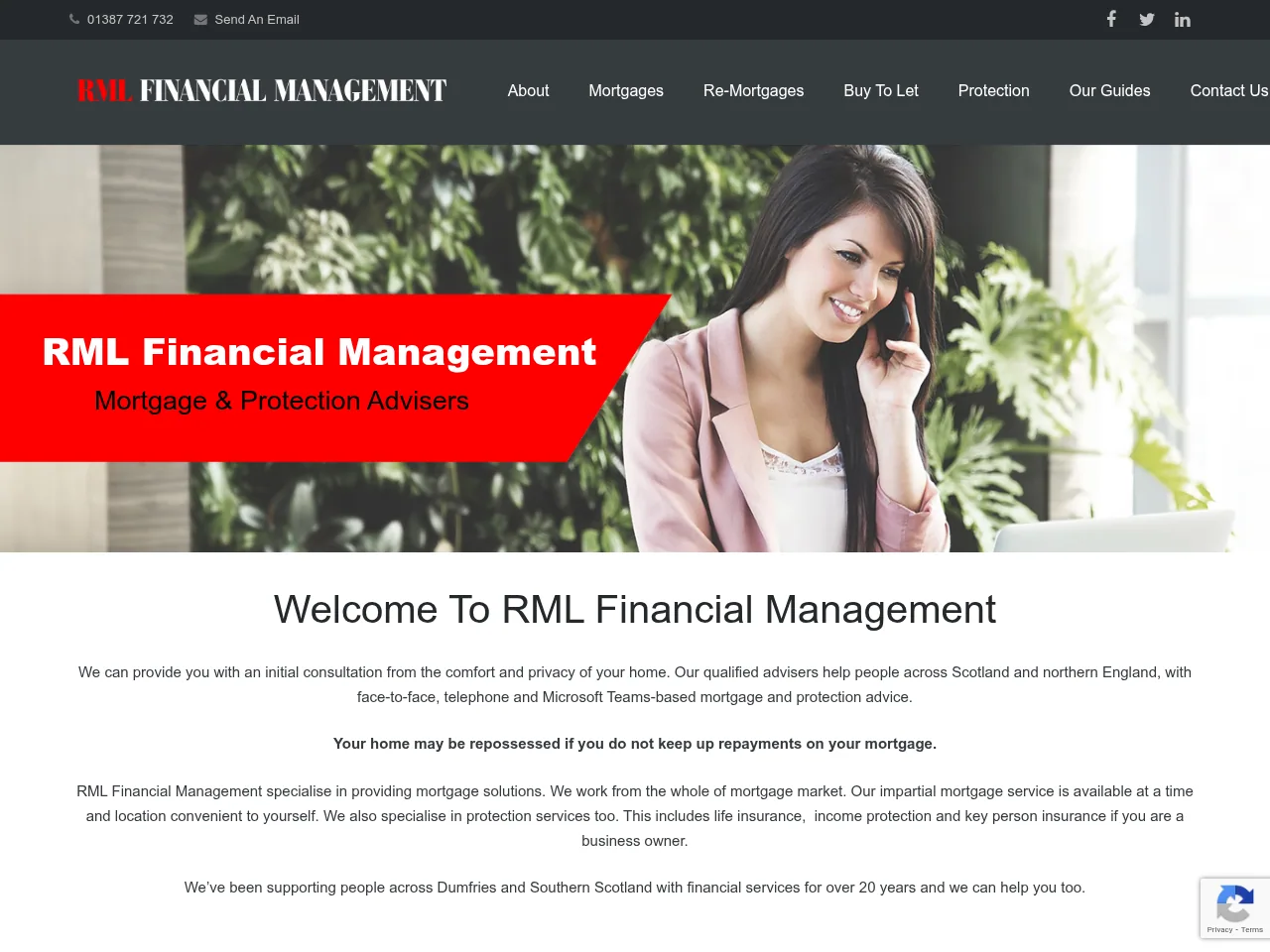 RML Financial Management website preview