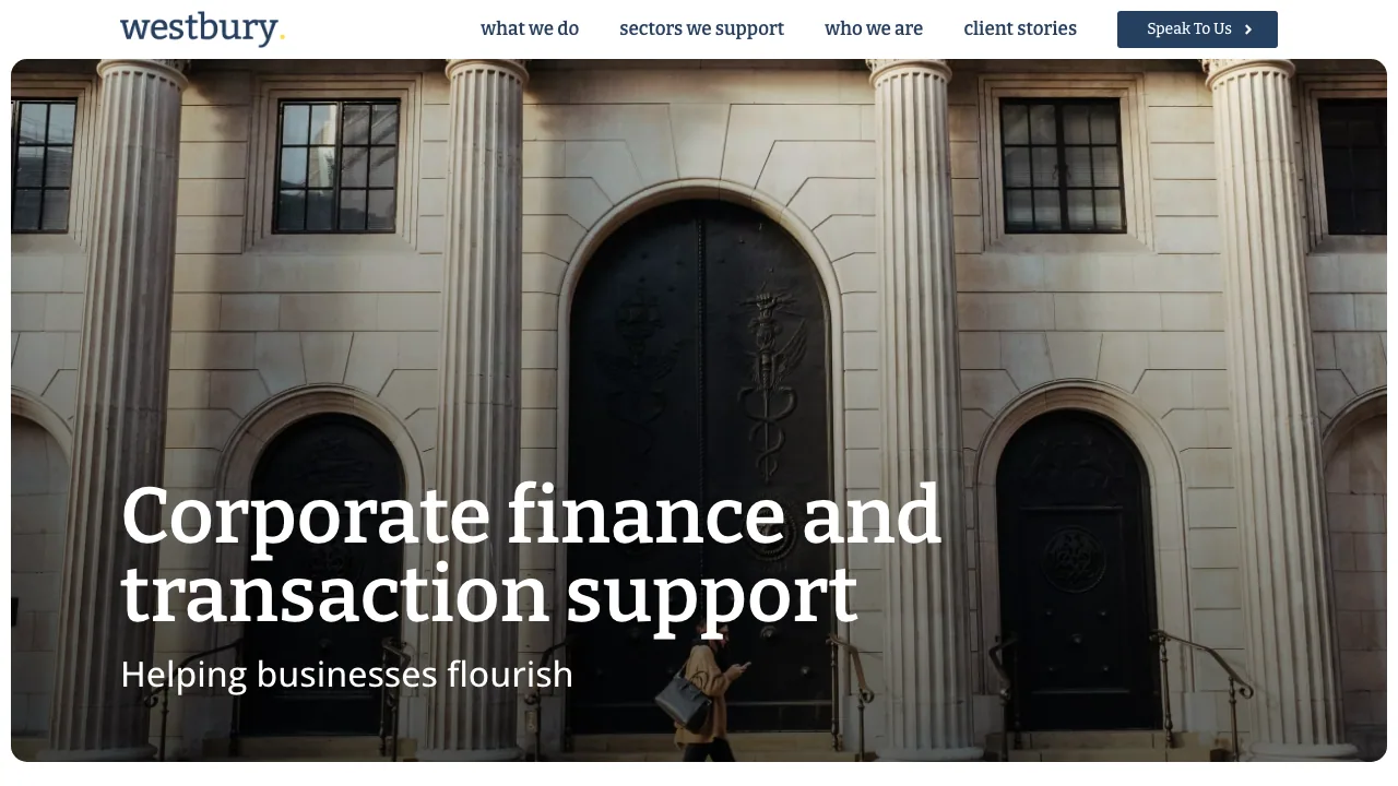 Westbury Advisors Limited website preview