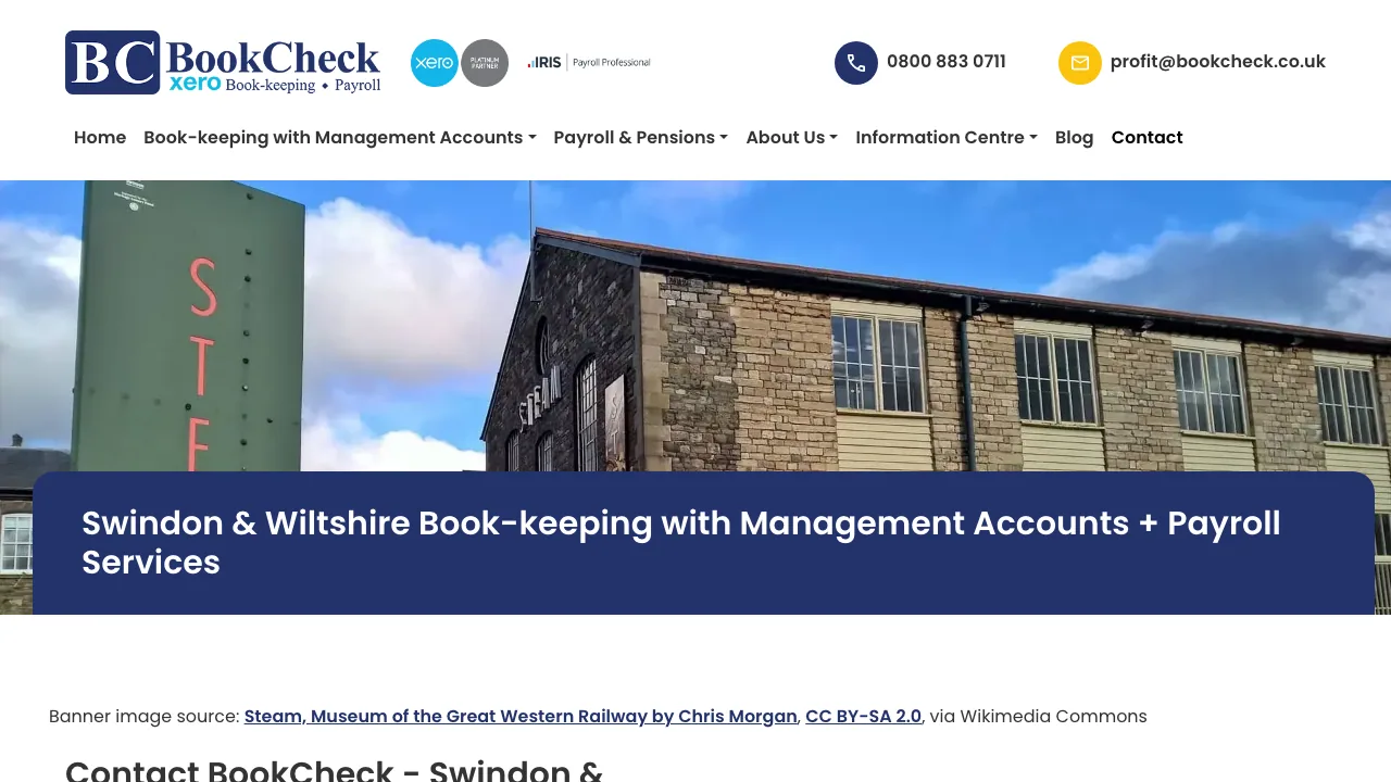 BookCheck Swindon website preview